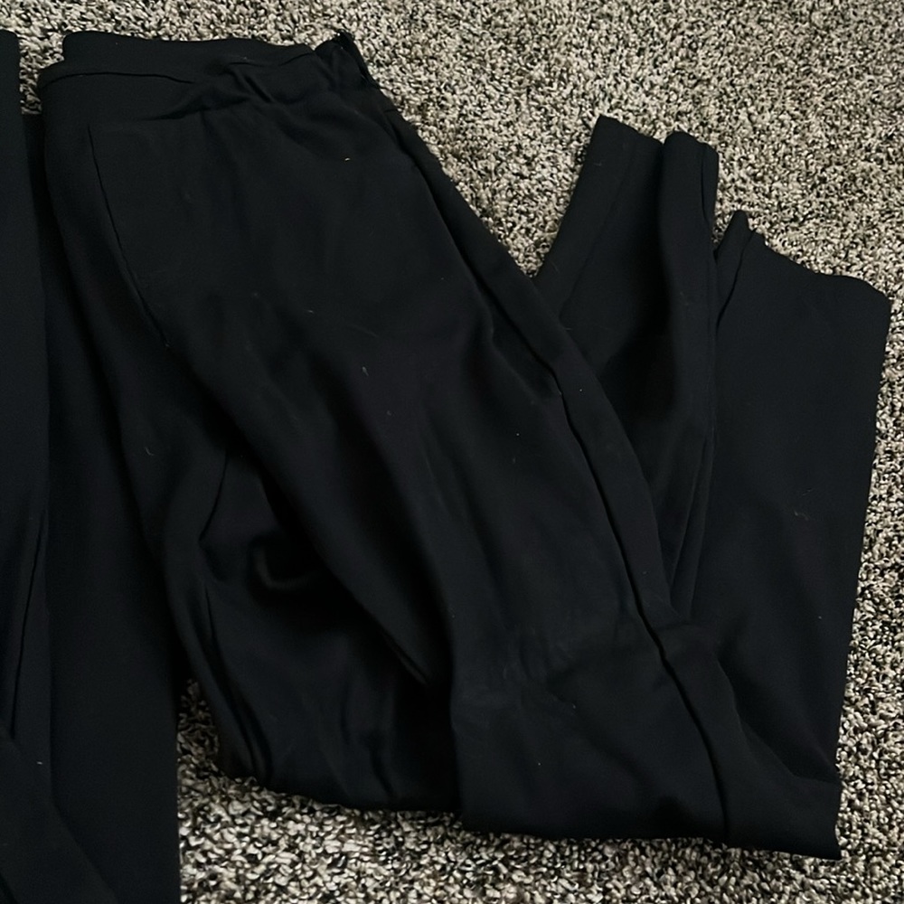 2 Pair Forever 21 Black Ponte Pant, worn - Picture 3 of 5